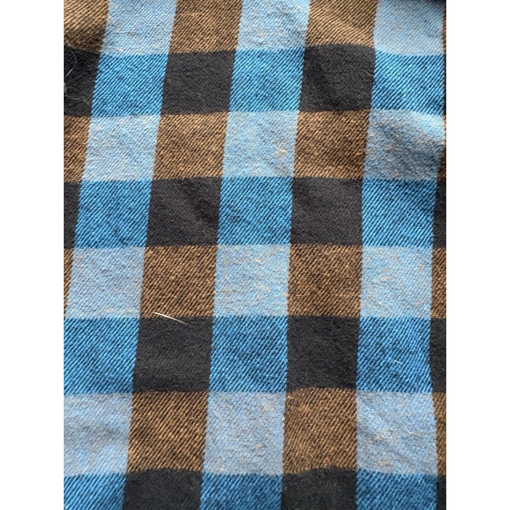 MADEWELL Plaid Button Down Shirt Womens S Blue Brown Flannel - Picture 6 of 12